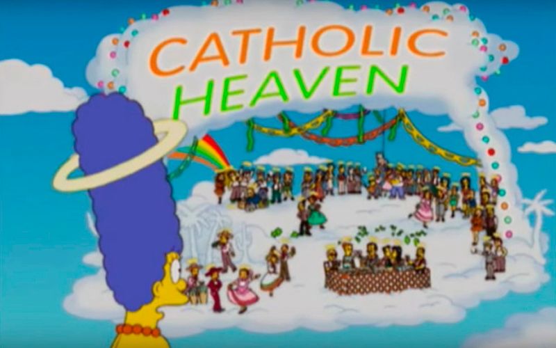 Cielo Católico vs Cielo Protestante según los Simpsons