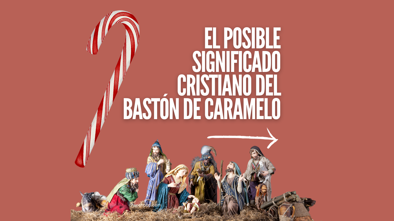 El posible significado cristiano del bastón de caramelo rojo y blanco