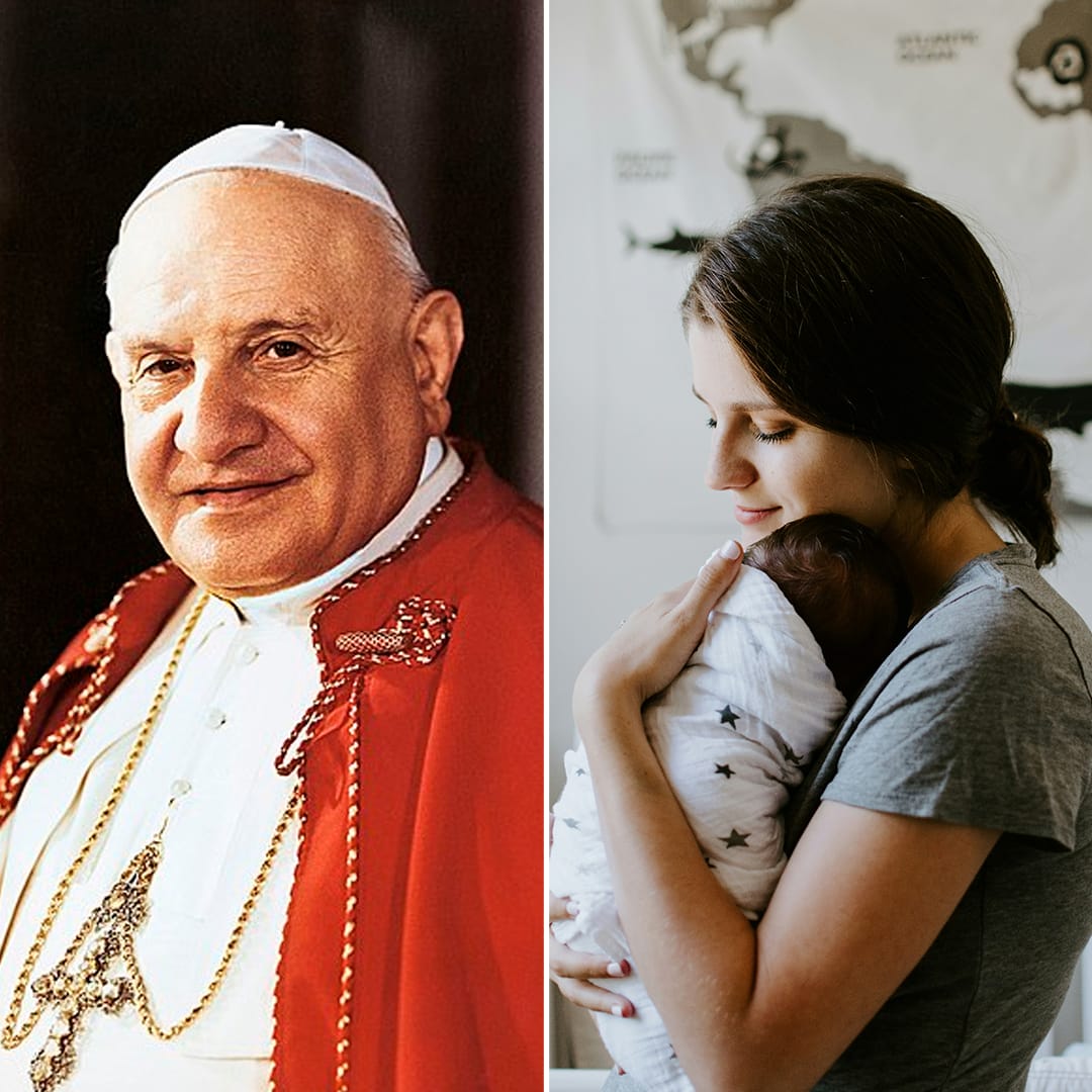 San Juan XXIII rezaba todos los días un Rosario por los recién nacidos.