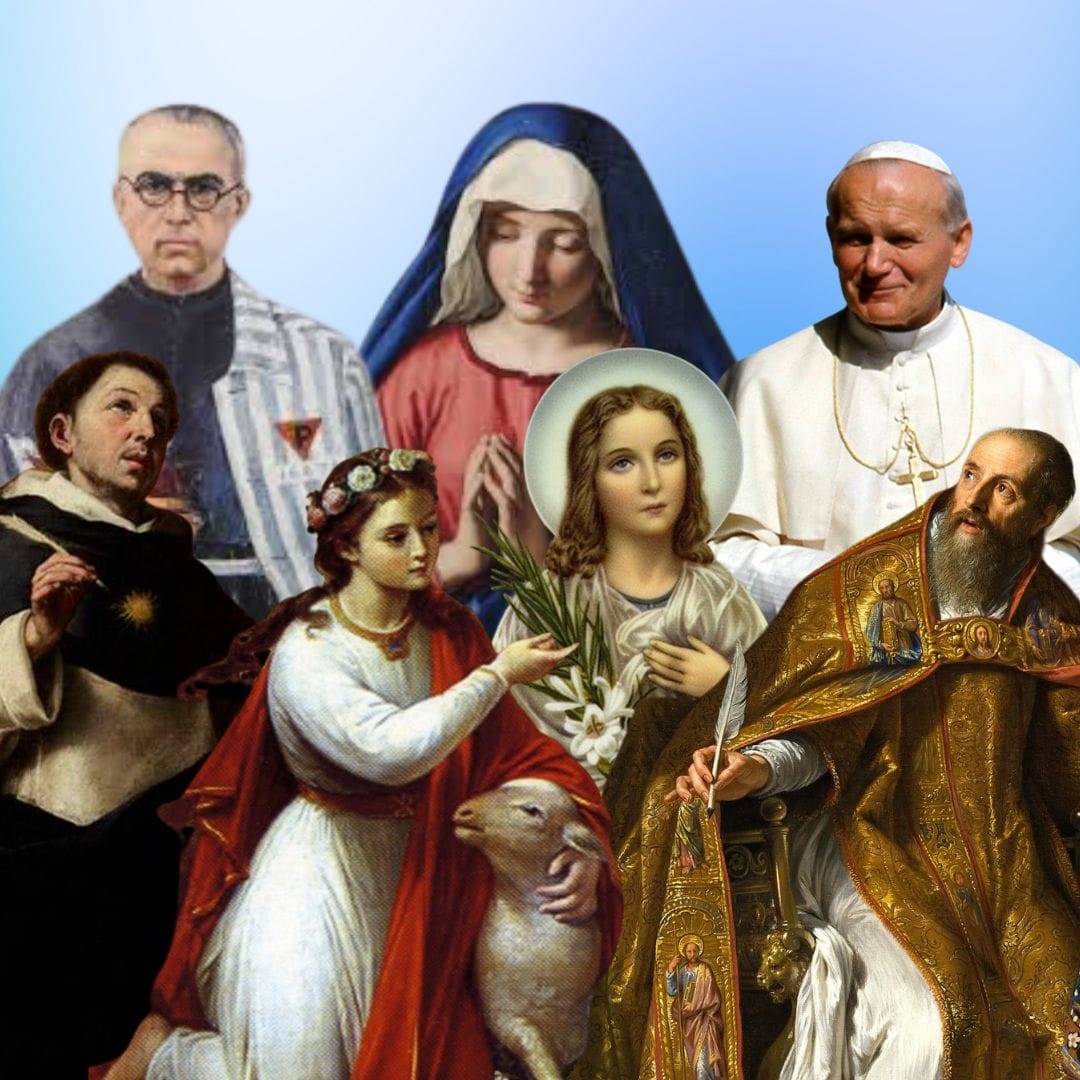 santos católicos, castidad, santos relacionados a la castidad, Virgen María, Juan Pablo II, San Agustín
