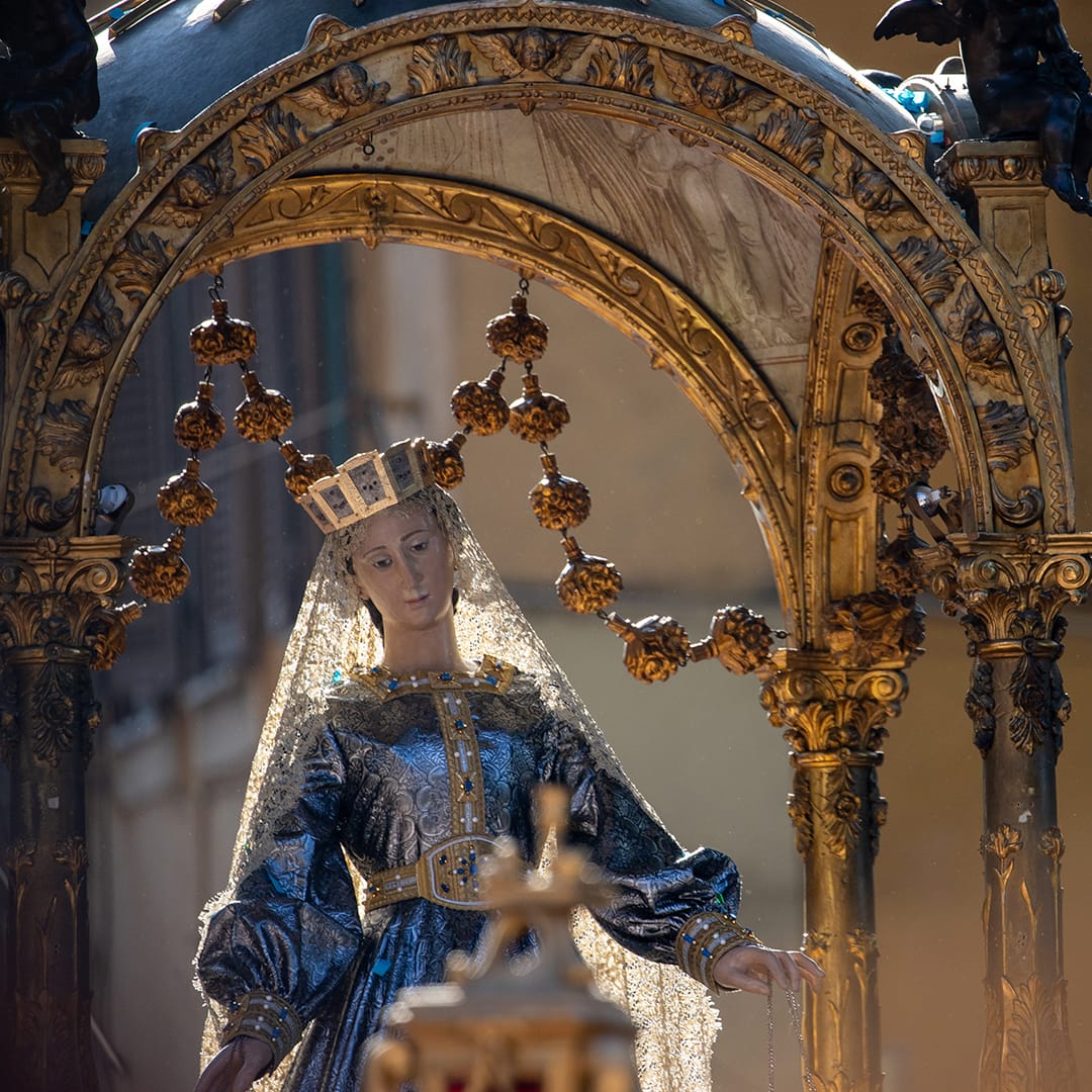 Virgen María, virgen hundida, imagen de la virgen, procesión mariana, roma