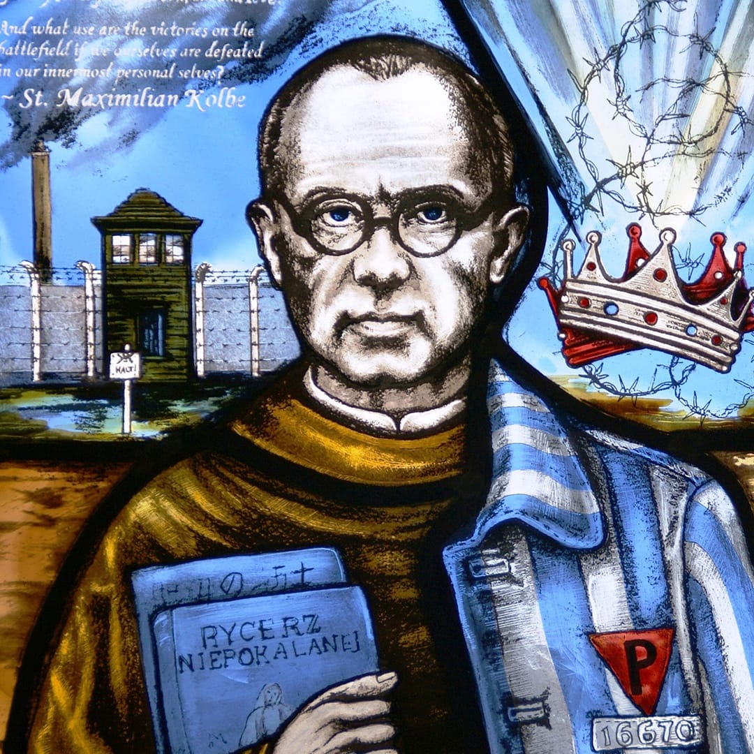 Virgen María, San Maximiliano Kolbe, Dos coronas