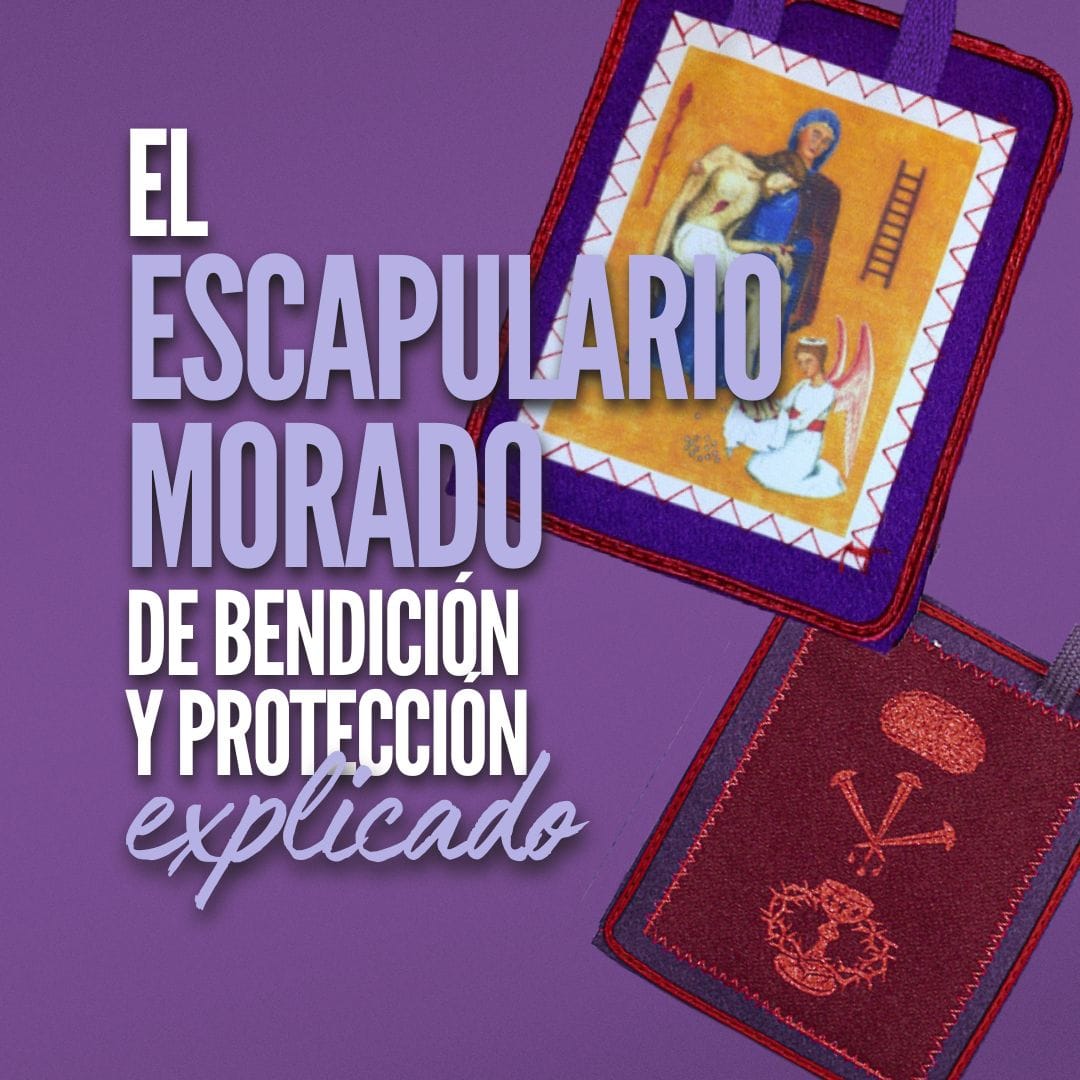 escapulario, escapulario morado