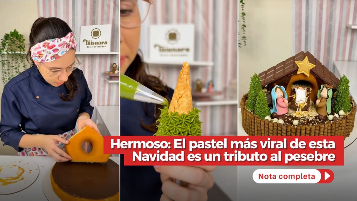 Hermoso: El pastel más viral de esta Navidad es un tributo al pesebre