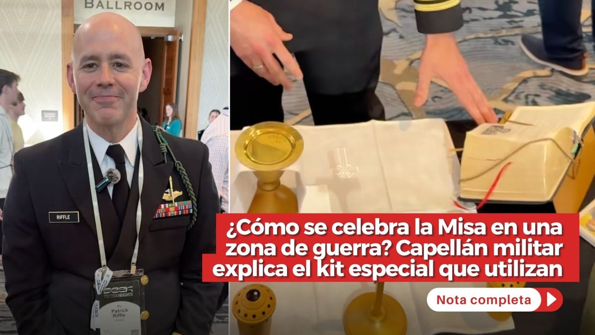 ¿Cómo se celebra la Misa en una zona de guerra? Capellán militar explica el kit especial que utilizan