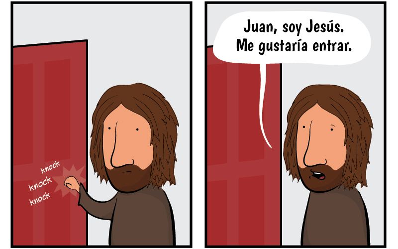 "Cuando Jesús toca tu puerta": Un hilarante cómic con un importante mensaje