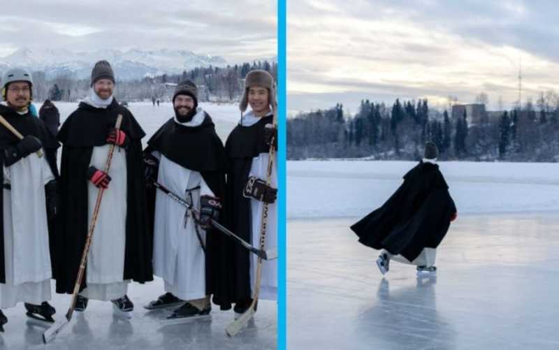 Mira estas divertidas fotos de Dominicos jugando Hockey en Alaska