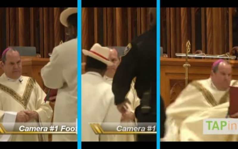 Señor ten piedad: Impactante video de un Obispo siendo atacado en plena Misa