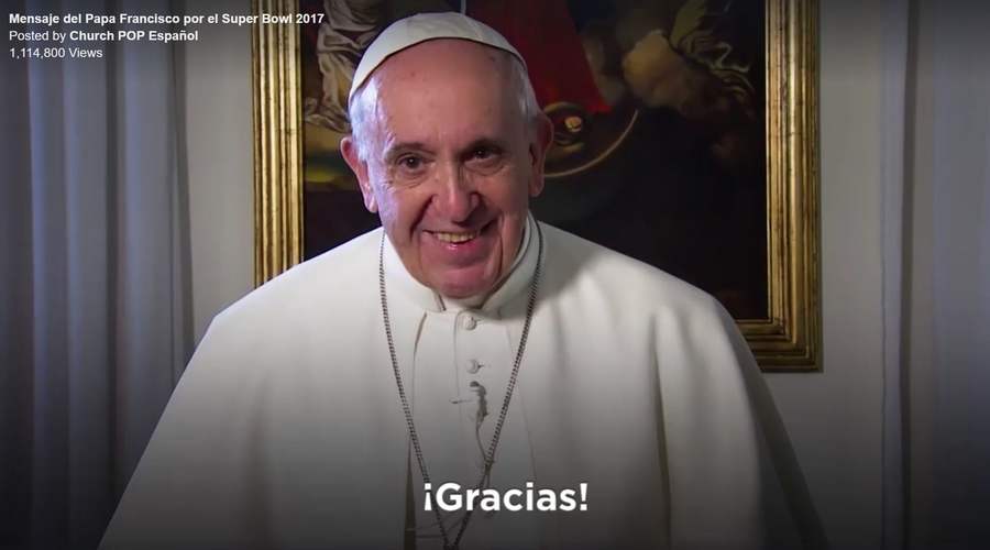 Entérate cuánto costó el mensaje del Papa Francisco para el Super Bowl