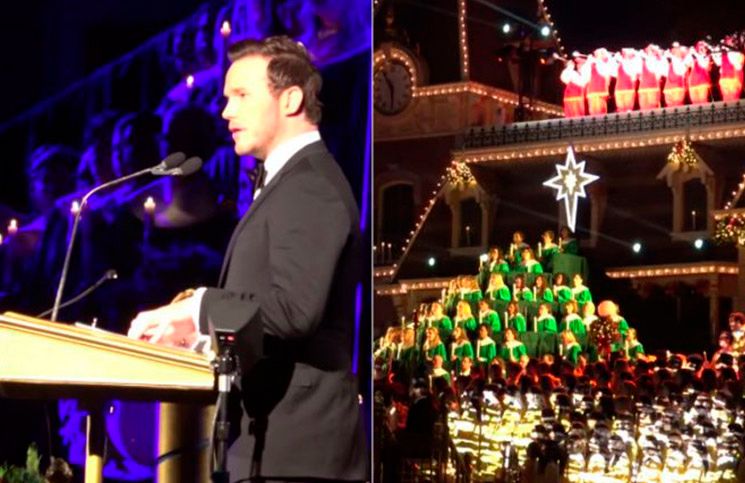 El actor Chris Pratt sorprende con discurso navideño cristiano en Disneyland