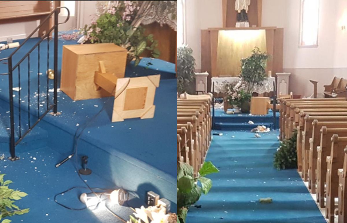 Iglesia católica en Canadá es atacada por vándalos el domingo por la madrugada