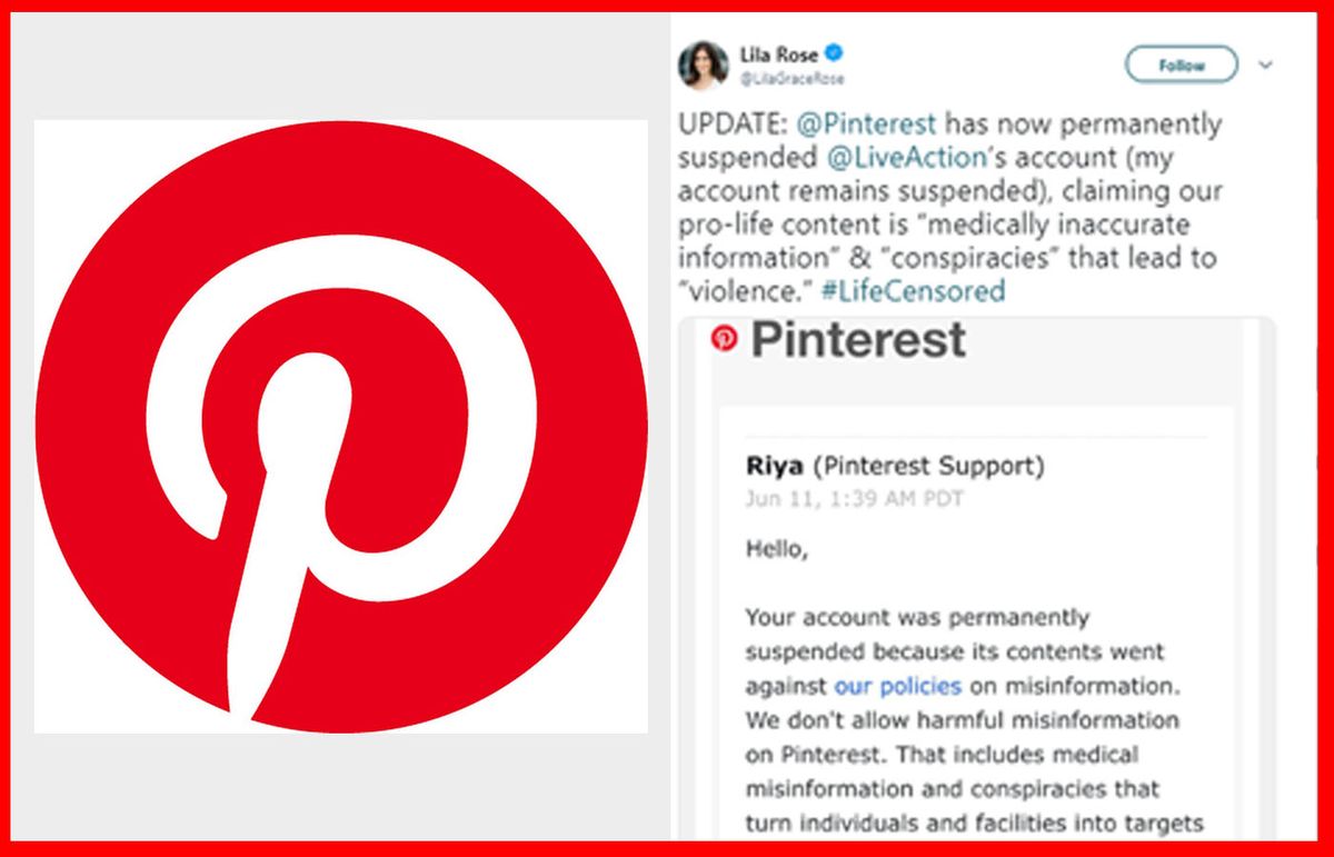 Pinterest cerró una cuenta pro-vida declarándola como pornografía