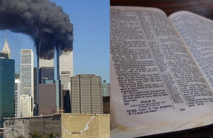 ¿Un mensaje de Jesús? Así quedó esta Biblia después del atentado del 11 de septiembre