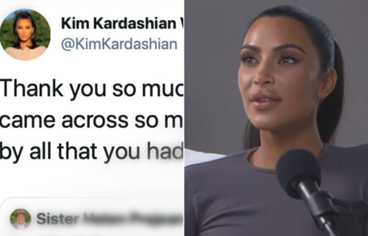 Kim Kardashian agradeció a monja por Twitter: “Tus mensajes me conmueven”