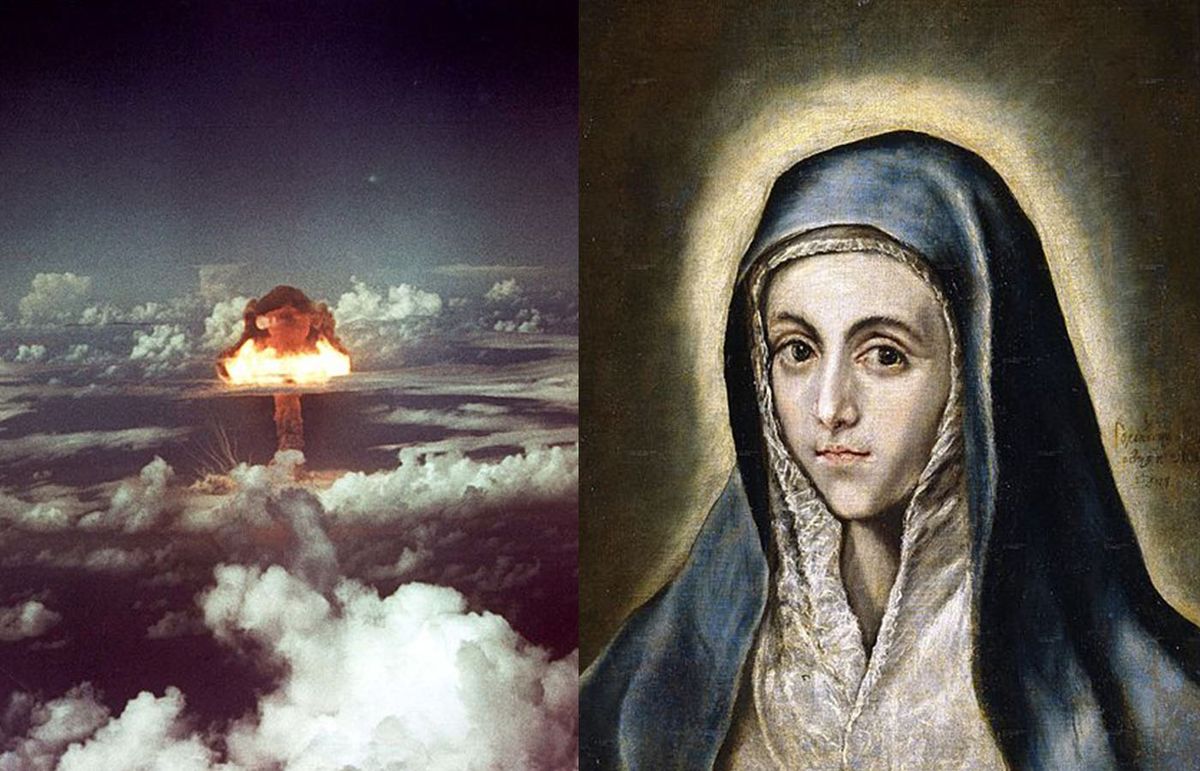 Esta es la imágen de la Virgen que sobrevivió al estallido de la Bomba Atómica