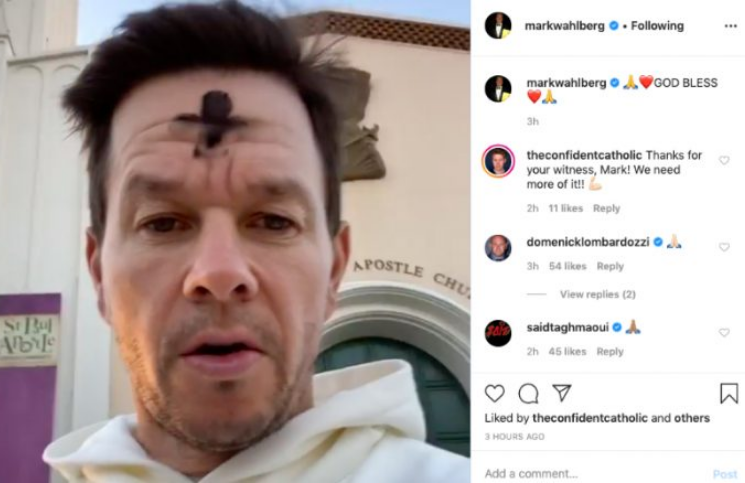 Mark Wahlberg llama la santidad diaria en un video del Miércoles de Ceniza