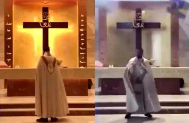 #PrayForBeirut: Así vivió este sacerdote la explosión mientras celebraba una misa [Video]