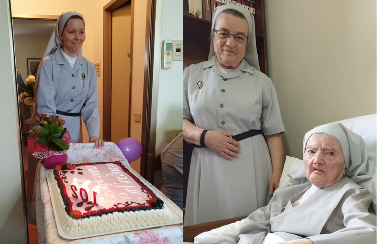 Religiosa sobrevive al Covid y festeja sus 102 años junto a su comunidad