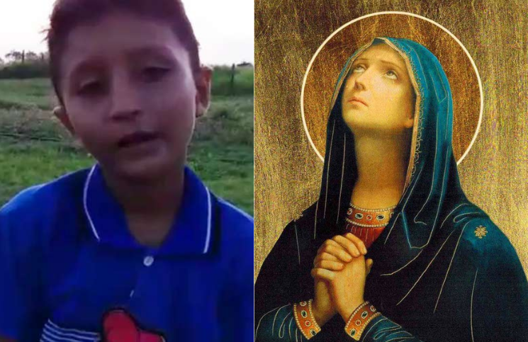 [Viral] Niño escribe un poema a La Virgen María pidiendo el fin de la pandemia