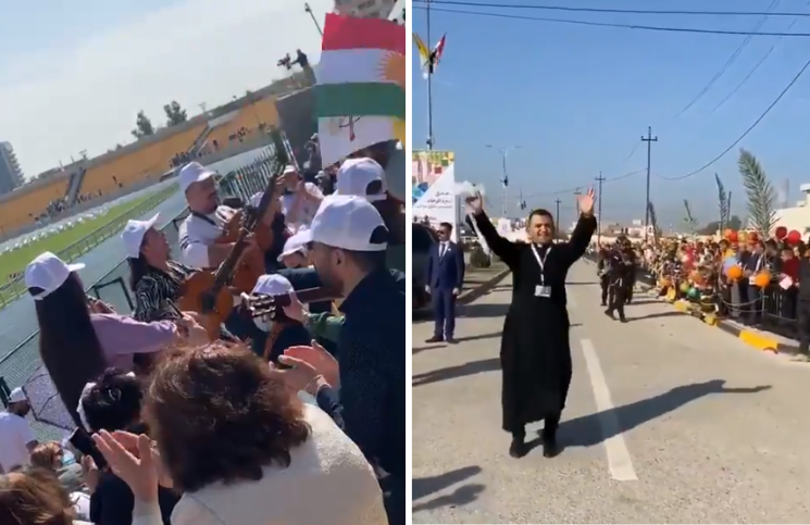 [Videos] Los emocionantes festejos de los cristianos por la llegada del Papa al norte de Irak