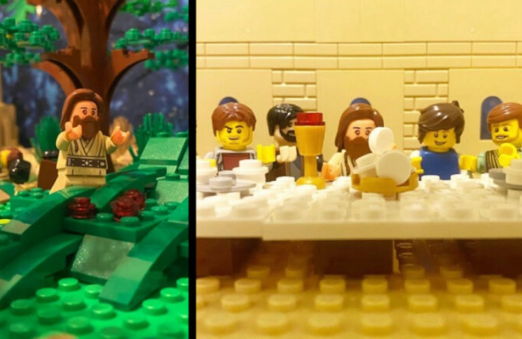 Sacerdote construye increíbles escenas de Jesús en Semana Santa con Lego