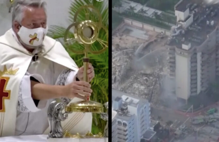 Diez familias católicas desaparecidas después del colapso del edificio en Miami