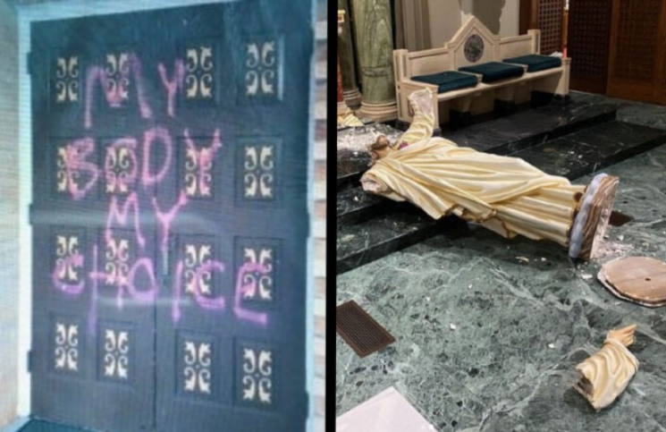 Obispos denuncian que 95 iglesias fueron vandalizadas en un año solo en Estados Unidos