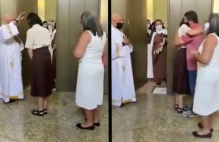 [Video] El emocionante momento en que una novicia se despide y entra a un convento de clausura