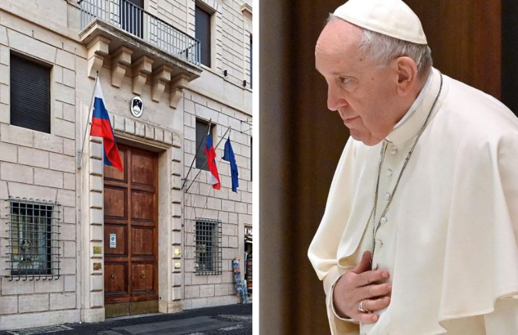 Guerra en Ucrania: Papa Francisco visita embajada de Rusia ante la Santa Sede