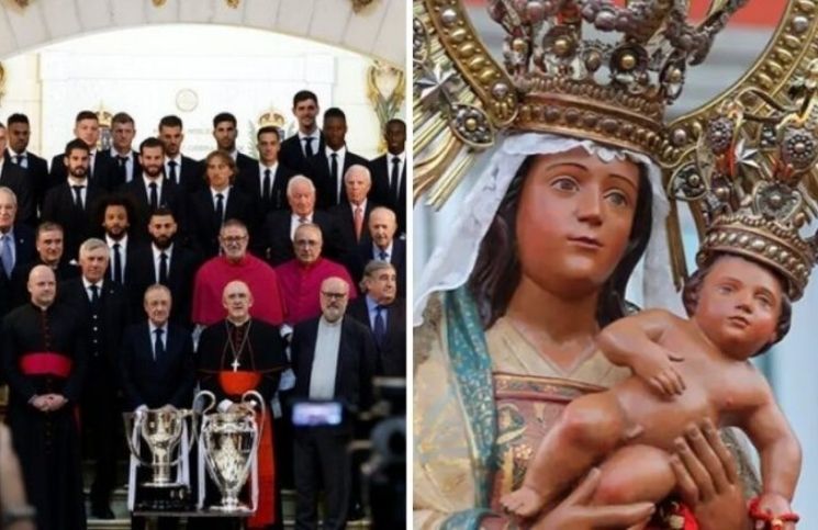Real Madrid gana la Champions League y ofreció el trofeo a la Virgen