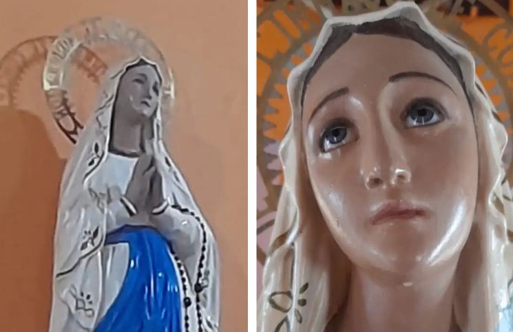[Video] Conmoción en un pueblo por una imagen de la Virgen que llora