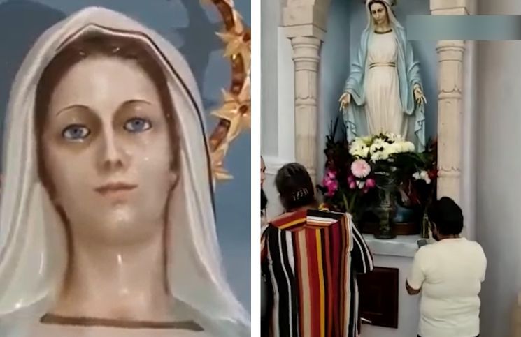 [Video viral] Pueblo comocionado por una imagen de la Virgen que lloraría aceite