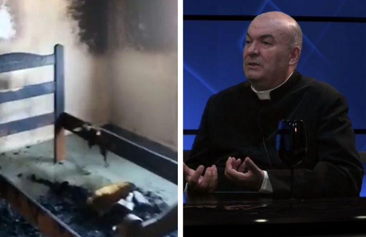 Misterioso incendio en la casa de un sacerdote: "El demonio no está contento conmigo"