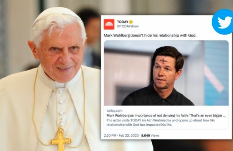 Mark Wahlberg cita una conmovedora frase de Benedicto XVI en Miércoles de Ceniza