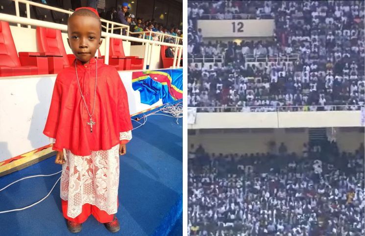 [Video] El niño que sorprendió a todo un estadio en la visita del Papa a la RD del Congo