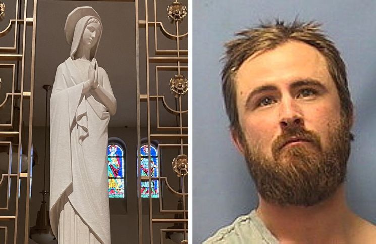 Iba a vandalizar el tabernáculo de una iglesia hasta que vio la estatua de María