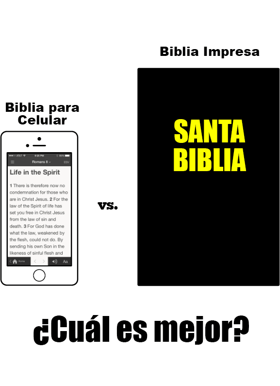 Biblia en tu celular vs. Biblia Impresa