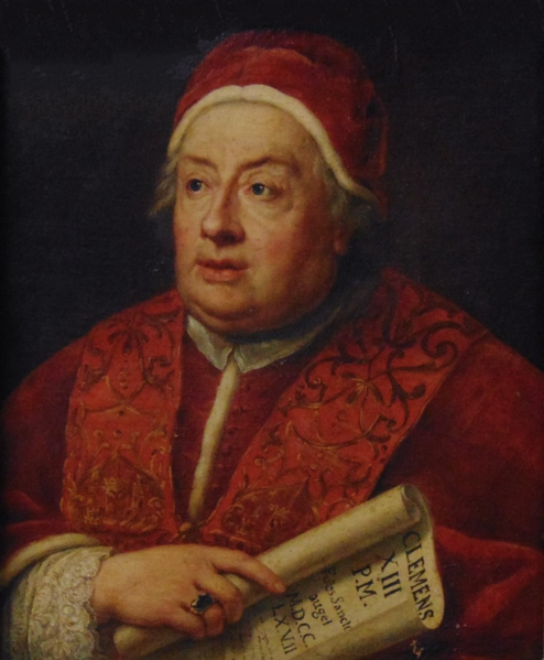 Papa Clemente XIII. Fuente: Wikipedia / Dominio Publico