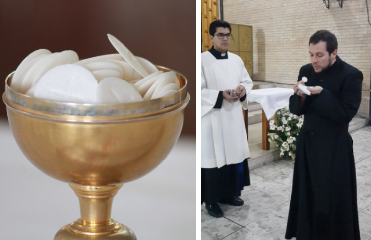 [Video] Sacerdote enseña cómo comulgar en la mano en tiempos de COVID-19
