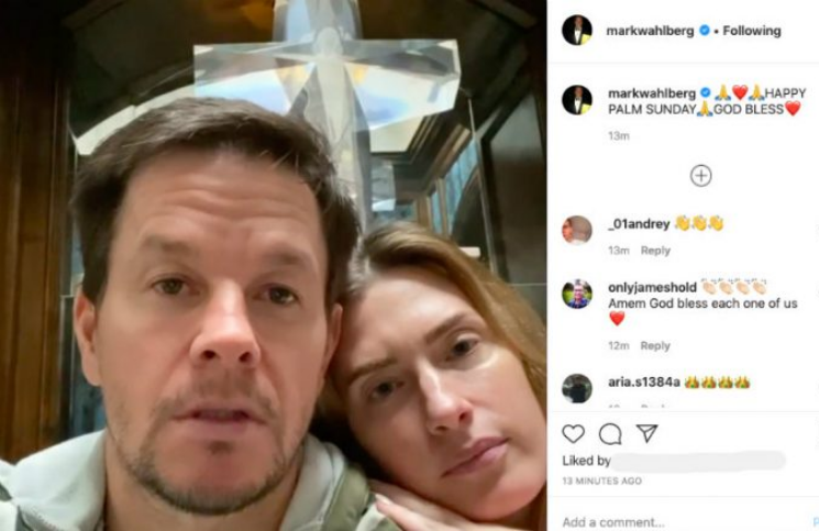 Mark Wahlberg en Domingo de Ramos: "Todavía tenemos fe ... Mantente fuerte"