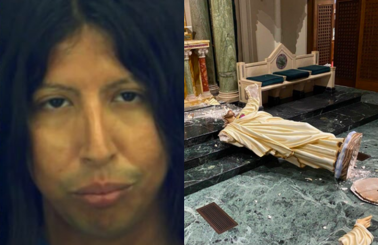 Jesús tenía "el color incorrecto", dijo el hombre detenido por destruir la estatua