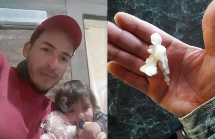 Rezaba por la vida de su pequeña hija y afirma que la figura de un ángel apareció en la vela