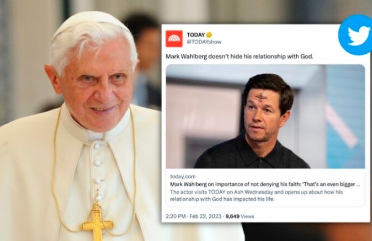 Mark Wahlberg cita una conmovedora frase de Benedicto XVI en Miércoles de Ceniza
